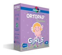 MASTER AID Ortopad Soft Girls Junior - Cerotti Colorati Oculari per Bambini - Cerotto Occlusore Occhio Bambini per il Trattamento di Occhio Pigro e Strabismo - 1 Confezione da 20 Pezzi - 6,7 x 5 cm