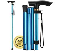 OrtoPrime Bastone Pieghevole e Regolabile - Bastone Telescopico da Passeggio in Alluminio per Anziani - Bastone da Passeggio Uomo & Bastone da Passeggio Donna - Walking Stick Sicuro