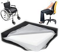 OrtoPrime Cuscino Antidecubito Viscoelastico + HR Memory Foam - Cuscino Ciambella Antidecubito - Cuscino Ortopedico - Ciambella Sanitaria per sedia a rotelle poltrona e ufficio - Protezione e comfort