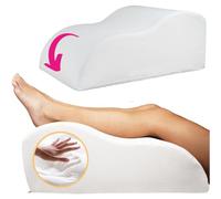 OrtoPrime Cuscino per gambe gonfiate migliora la circolazione - Cuscino a cuneo per sollevare gambe stanche, cuscino per gambe stanche, cuscino per dormire con effetto memoria, cuscino viscoelastico