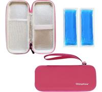 OrtoPrime Frigorifero per insulina fredda X2 GELES INCLUSO Porta insulina - Isotermico Insulina Fredda 12H Frigorifero Insulina Viaggio - Frigorifero Medicinali Portatile per Diabetici 12H, Rosa