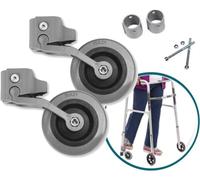 OrtoPrime ruote per carrello - ruote per deambulatore per Anziani - Ricambio Ruote Adattabili a Girello per Anziani - Ruote Deambulatore per tubi da 30 mm 25 mm e 22 mm - Facile Installazione.