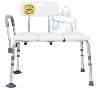OrtoPrime Sedile Vasca da bagno Adulto Trasferimento Sicuro - Sgabello bagno Panche per Docce - Sedie per Doccia Comoda, Bianco, 50_x_75_cm, OP181