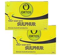 ORTOS Sapone Anti-Sebo, Forfora, Ideale per Acne e Pelle Grassa, Punti Neri, Brufoli - Adatto per tutto il Corpo e per i Capelli - Rimuove Squame, Sebo, Impurità e Forfora- 2x100gr (Anti-Sebo)