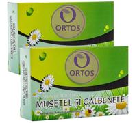 ORTOS Sapone Camomilla e Calendula - Lenitivo Antiallergico Cicatrizzante, Sapone Emolliente Pelli Secche Sensibili Delicate - Pelli Irritate e Screpolate - anche Bambini 2x100g (Camomilla)