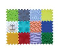 ORTOTO Set di 12 tappetini massaggianti a puzzle, tappetino ortopedico da gioco per bambini, giochi sensoriali, piastrelle ad incastro, set di tappeti