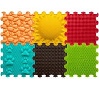 ORTOTO Tappeto Puzzle Sensoriale da Massaggio, 6 Pezzi (Sunshine Garden)