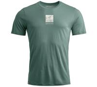 Ortovox 120 Cool Tec Abstract Ts M - T-shirt - uomo L Dark Green man Tencel/Lyocell,Ortovox Wool Promise,Wool