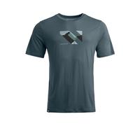 Ortovox 140 Cool Landscape TS M - T-shirt - uomo XL Dark Grey man Tencel/Lyocell,Ortovox Wool Promise,Lana Merino