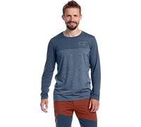 Ortovox 150 Cool Logo LS Maglietta a Maniche Lunghe Uomo, Uomo, Maglietta a Maniche Lunghe, 84035, Blu Lago, XXL