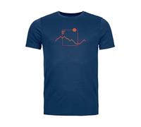 Ortovox 150 Cool Peak Focus TS M - T-shirt - uomo XL Blue man Lana Merino,Ortovox Wool Promise,Prodotto Climaticamente Neutrale,Tencel/Lyocell