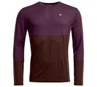 Ortovox - Haut technique manches longues en laine de mérinos - 185 Rock'N'Wool LS M Dark Wild Berry per Uomo in Lana Vergine - Taglia L - Bordeaux