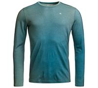 Ortovox - 185 Rock'N'Wool Print L/S - Intimo lana merinos L turchese