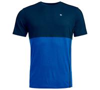 Maglietta funzionale da uomo Ortovox 185 Rock'N'Wool Short Sleeve M Taglia: M / Colore: blu scuro