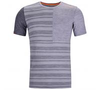 Maglietta funzionale da uomo Ortovox 185 Rock'N'Wool Short Sleeve M Taglia: S / Colore: grigio