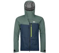 Ortovox 3L Ravine Shell M - giacca hardshell - uomo M Blue/Green man Dwr,Dermizax,Lana Merino,Ortovox Wool Promise,Pfc-Free,Prodotto Climaticamente Neutrale