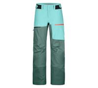 Ortovox 3L Ravine Shell W - pantaloni freeride - donna M Green/Light Blue woman Dermizax,Prodotto Climaticamente Neutrale,Ortovox Wool Promise,Lana Merino,Dwr,Pfc-Free
