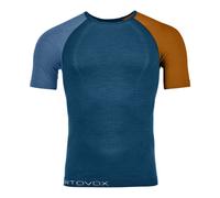 Ortovox Comp Light 120 - maglietta tecnica - uomo 2XL Blue/Orange man Lana Merino