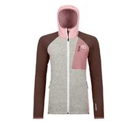 Ortovox Fleece GP Classic Knit Hoody W - felpa in pile - donna L Grey/Pink/Brown woman Lana Merino,Prodotto Climaticamente Neutrale,Made In Eu