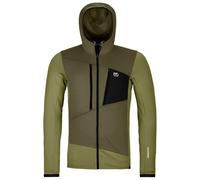 Ortovox - Pile da uomo in lana merino con cappuccio - Fleece Grid Hoody M Wild Herbs per Uomo in Pelle - Taglia M - Kaki