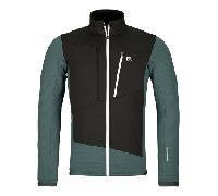Felpa da uomo Ortovox Fleece Grid Jacket M Taglia: M / Colore: blu/grigio