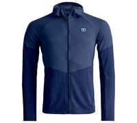 Ortovox - Pile leggera in lana merino con cappuccio - Fleece Light Grid Hoody M Deep Ocean per Uomo in Pelle - Taglia M - Blu