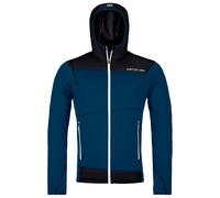 Ortovox Fleece Light Hoody M - felpa in pile - uomo S Dark Blue/Black/White man Made In Eu,Lana Merino,Prodotto Climaticamente Neutrale