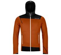 Ortovox Fleece Light Hoody M - felpa in pile - uomo S Brown/Black man Made In Eu,Lana Merino,Prodotto Climaticamente Neutrale