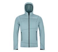 Ortovox Fleece Light Hoody M - felpa in pile - uomo L Light Blue/Black man Made In Eu,Lana Merino,Prodotto Climaticamente Neutrale