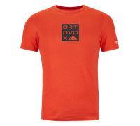 Ortovox Men 185 Merino Square Ts Hot Orange L