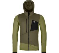 Ortovox - Pile da uomo in lana merino con cappuccio - Fleece Grid Hoody M Wild Herbs per Uomo in Pelle - Taglia M - Kaki