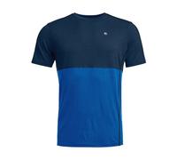 Maglietta funzionale da uomo Ortovox 185 Rock'N'Wool Short Sleeve M Taglia: XL / Colore: blu scuro