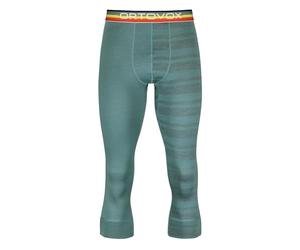 Ortovox Rock'N'Wool 185 - Pantaloni corti da uomo, strato base in lana merino extra morbida, per escursioni invernali, sci e snowboard, Grigio Artico, Small Corto