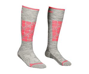 ORTOVOX Ski Compression Socks W Calzini da Donna, Donna, calzetti, 5435200004, Misto Grigio (Grey Blend), 35-38