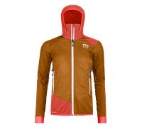 Ortovox SW Col Becchei Hybrid W - giacca ibrida - donna S Dark Yellow/Red woman Made In Eu,Schoeller Naturetec,Ortovox Swisswool,Ortovox Wool Promise,Pfc-Free