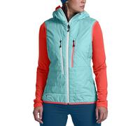 Ortovox Swisswool Piz Boè - gilet sci alpinismo - donna L Light Blue/Red woman Pertex,Recycled Materials,Lana Merino,Swisswool