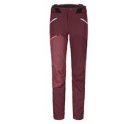 Ortovox Westalpen Softshell - pantaloni alpinismo - donna L Dark Red/White woman Lana Merino,Schoeller Naturetec