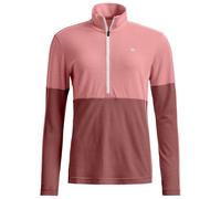 Felpa tecnica da donna Ortovox 185 Rock'N'Wool Zip Neck Taglia: L / Colore: rosa