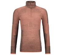 Ortovox Competition Zip Neck W - maglietta tecnica maniche lunghe - donna S Light Orange woman Lana Merino