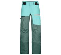 Ortovox 3L Ravine Shell W - pantaloni freeride - donna M Green/Light Blue woman Dermizax,Prodotto Climaticamente Neutrale,Ortovox Wool Promise,Lana Merino,Dwr,Pfc-Free