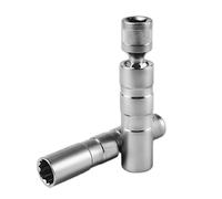 Ortviai 2 Pezzi Chiave Candela 14 / 16mm, 12 Angoli Chiave a Bussola, Mini Cricchetto, Chiave per Candele Auto, Strumento per Candele di, Attrezzo Speciale per Auto