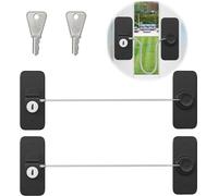 Oruiiju Set di 2 Serrature Sicurezza Bimbi, Blocca Cassetti e Armadi con 2 Chiavi, Sicurezza Casa Bimbi con Forte Adesivo o Fissaggio a Vite per Frigo, Cassettiere, Porte e Finestre-Nero