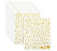 Oruola 1152 adesivi con lettere corsive, autoadesivi, 2,5 cm, lettere e numeri, carini adesivi per poster, lavagna, artigianato, poster, quaderni, cassette postali, auto (12 fogli)