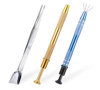 Oruola 3 strumenti per piercing a sfera, strumento a vite per piercing a sfera, in acciaio inox, per piccoli oggetti, chip IC, componenti elettronici, gioielli e chiodi, multicolore