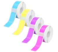 Oruola 4 rotoli di nastro per etichette Katasymbol Prt Qutie, etichette autoadesive compatibili, per ufficio, casa, scuola, etichette, rotolo, acqua e olio (4 colori/12 x 40 mm)