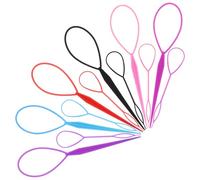 Oruola Topsy Turvy - Set di 12 strumenti per trecce per capelli, in plastica, 2 misure, per donne, ragazze e bambini, strumento per capovolgere i capelli (rosa, viola, blu, rosa, nero, rosso)