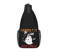 ORURYRTW Infermiera di cardiologia Boo Crew Chest Bag Uomo Sling Crossbody Zaino Chest Bag Travel Hiking Daypack Borsa a tracolla Regali per studenti