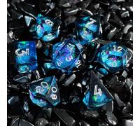 ORUZA Set di 7 dadi poliedrici Liquid Core D4 D6 D8 D10 D12 D20 D% DND dadi per dungeons and Dragons RPG MTG Pathfinder