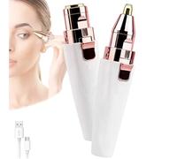 Orvanna Precision Eccidentale e Terrimero del viso, Spettaio da donna 2 in 1 Dispositivo per la depilazione del viso, rimuovi senza sforzo i peli del viso e modella le sopracciglia (White)
