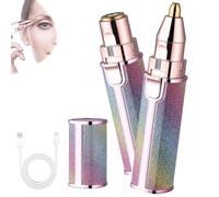 Orvanna precision eyebrow & facial trimmer,comfort 2 in 1 electric lady shaver,flawless,electric trimmer for face upper lip chin,with led light for women (Pink)